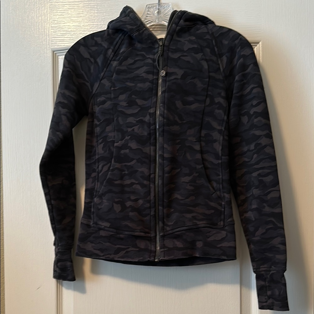 lululemon athletica Camouflage Hoodie - Black and Gray